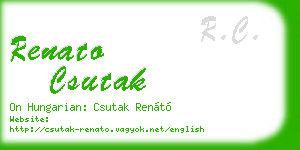 renato csutak business card