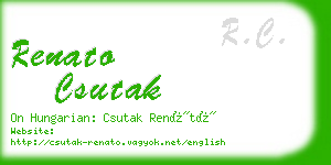 renato csutak business card